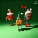 Christmas Gnome Felting Kit - 3 Pack DIY Needle Felting Set for Beginners