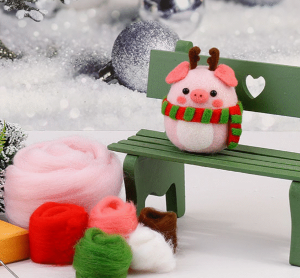 No Experience Christmas Felting Kit - Christmas doll  DIY - Image 7