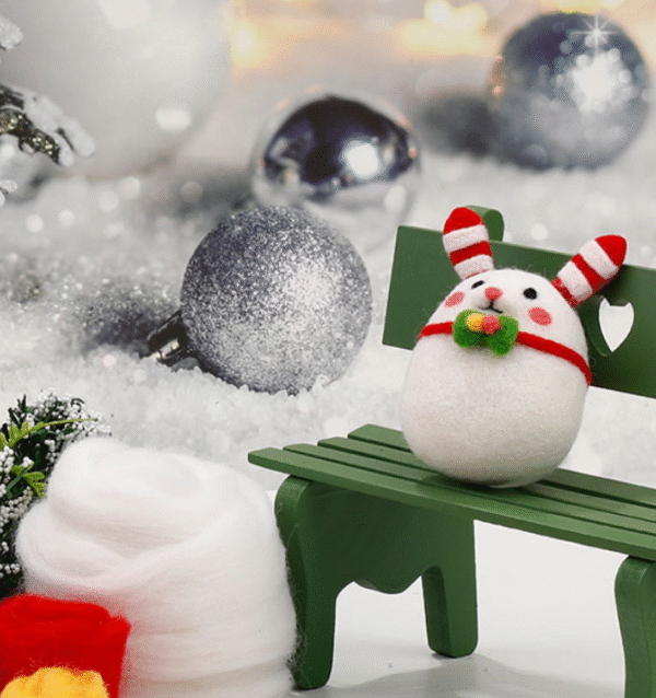 No Experience Christmas Felting Kit - Christmas doll  DIY - Image 6