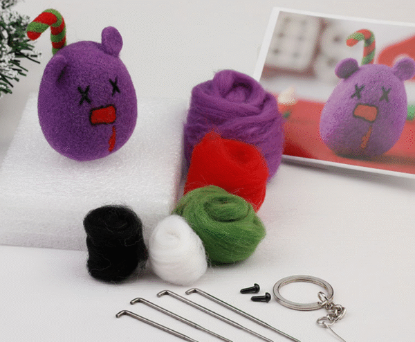 No Experience Christmas Felting Kit - Christmas doll  DIY - Image 5
