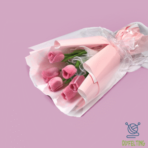Lasting Flower Gift Felting Kit - DIY Never-Wilt Tulip Bouquet