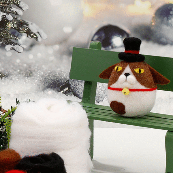 No Experience Christmas Felting Kit - Christmas doll  DIY - Image 2