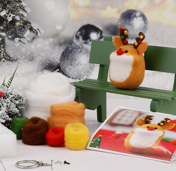No Experience Christmas Felting Kit - Christmas doll  DIY