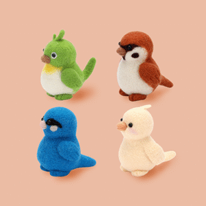 Felting Bird Kit - Create 4 Colorful Bird Decorations