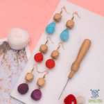 Needle Felting Earrings Kit - Make 3 Pairs of Wool Earrings
