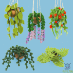 No Water Plant Felting Kit - Make 5 Spider Plants