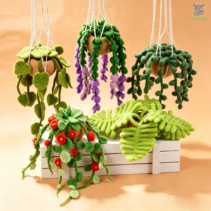 No Water Plant Felting Kit - Make 5 Spider Plants