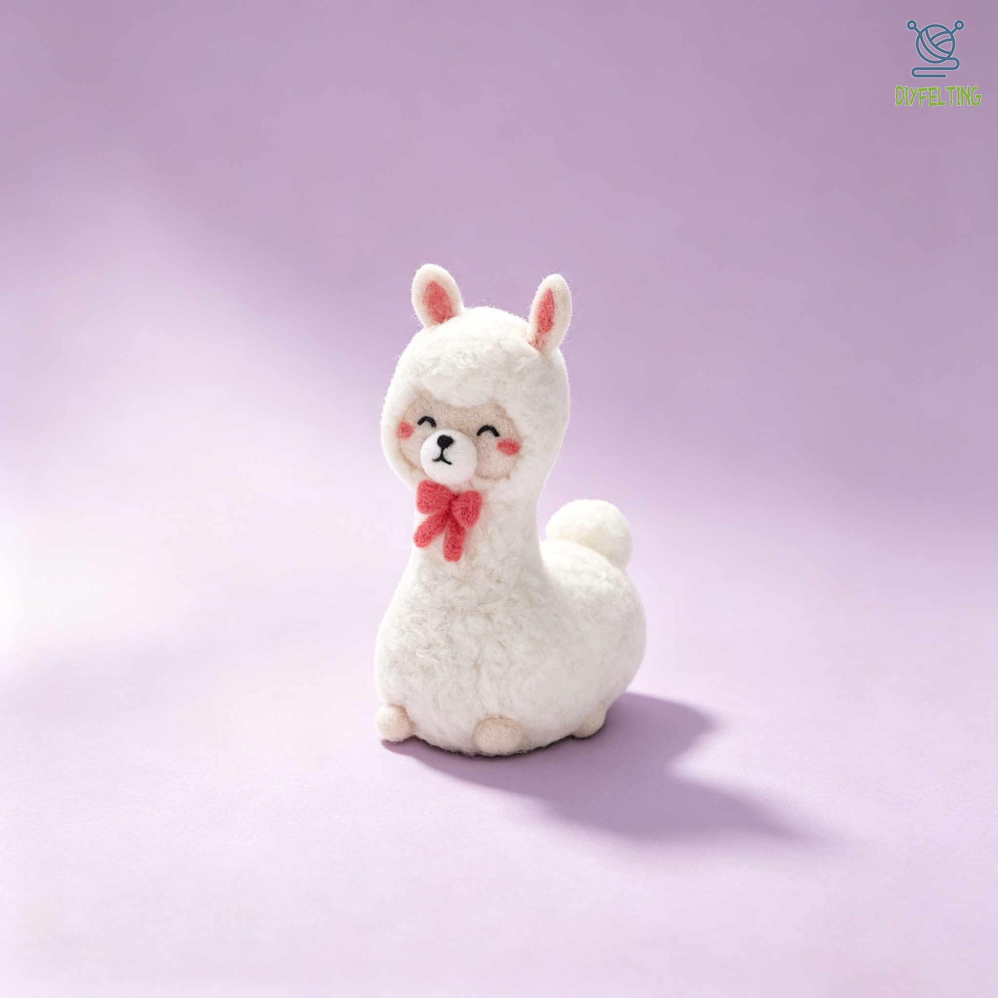 Alpaca Needle Felting Kit | DIY Felted Alpaca for Crafters | DIYFELTING - Image 5