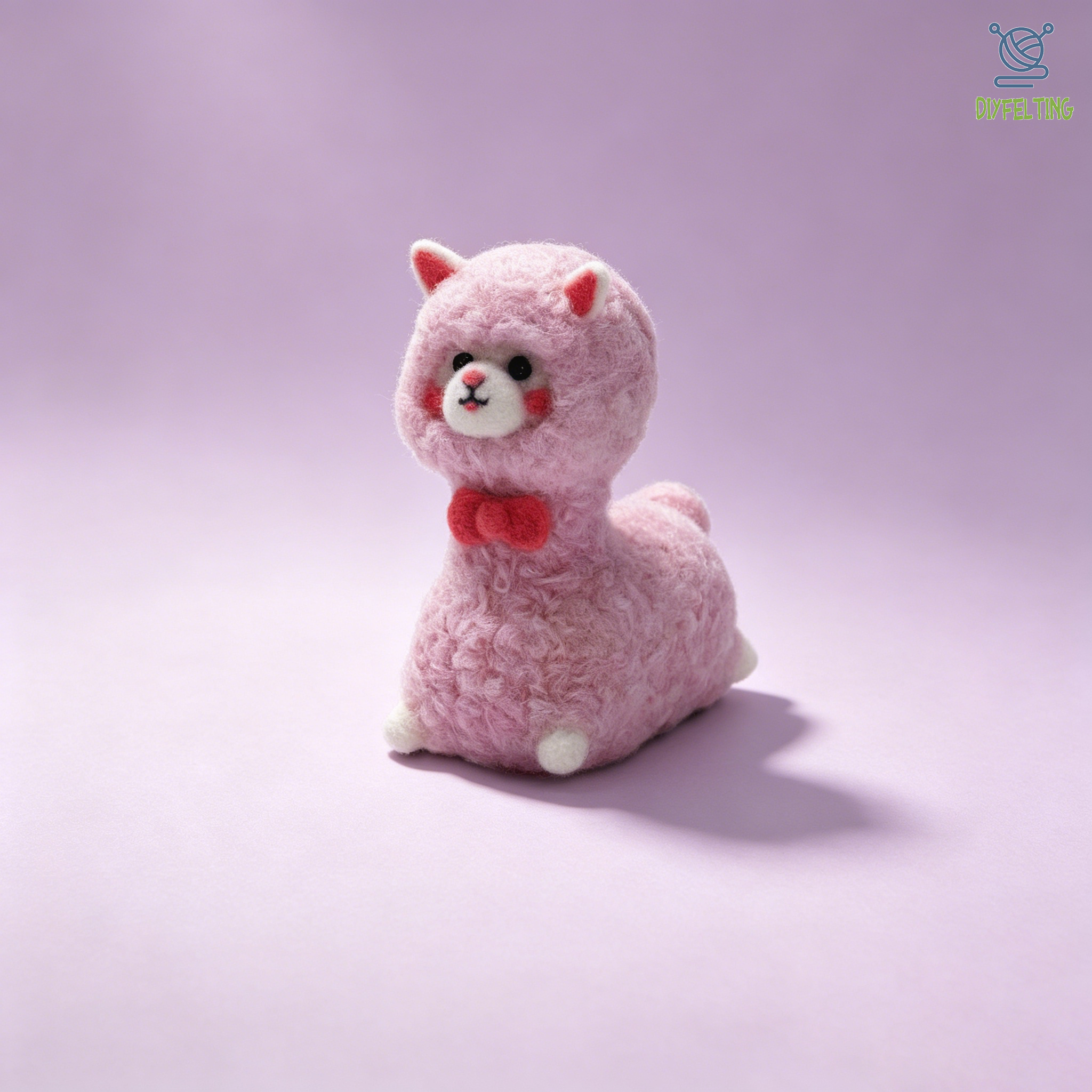 Alpaca Needle Felting Kit | DIY Felted Alpaca for Crafters | DIYFELTING - Image 6