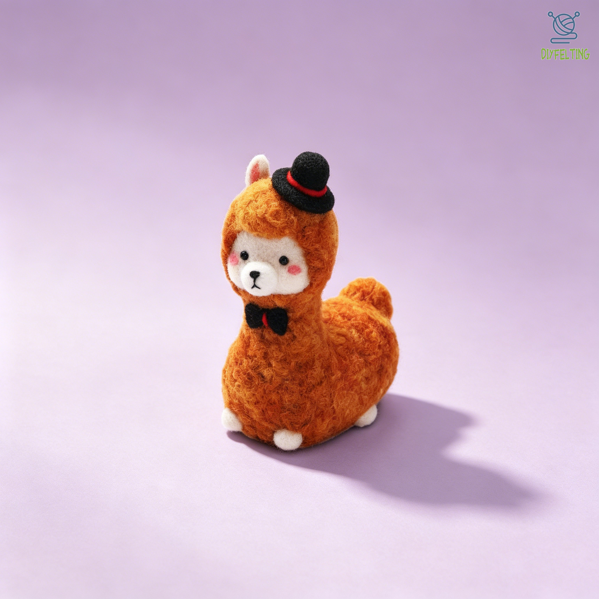 Alpaca Needle Felting Kit | DIY Felted Alpaca for Crafters | DIYFELTING - Image 8