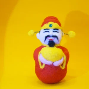 Felted Wobbling Lucky God Doll | Handmade Fortune Tumbler Ornament – DIYFELTING