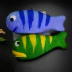 Handmade Wool Felted Fish Cat Toys – Set of 2 with Catnip & Sounds