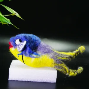 Felted Fish - Handmade Blue Fish Figurine with Sass & Side Eye | DIYFELTING