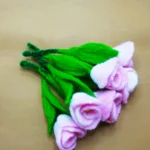 Easy Tulip Needle Felting Kit – Complete Set for Beginners for 6 full tulips