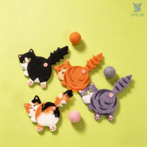 Needle Felting Cat Coaster Kit