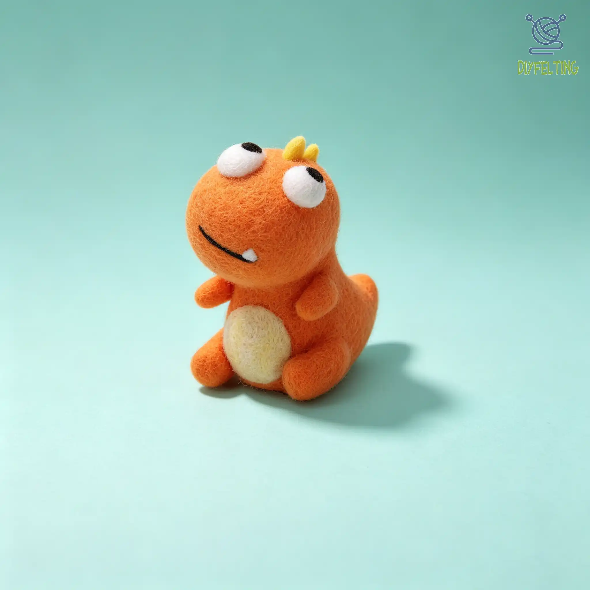 Adorable Dinosaur Felting Kit | DIY Felted Dino Keychain | DIYFELTING - Image 9