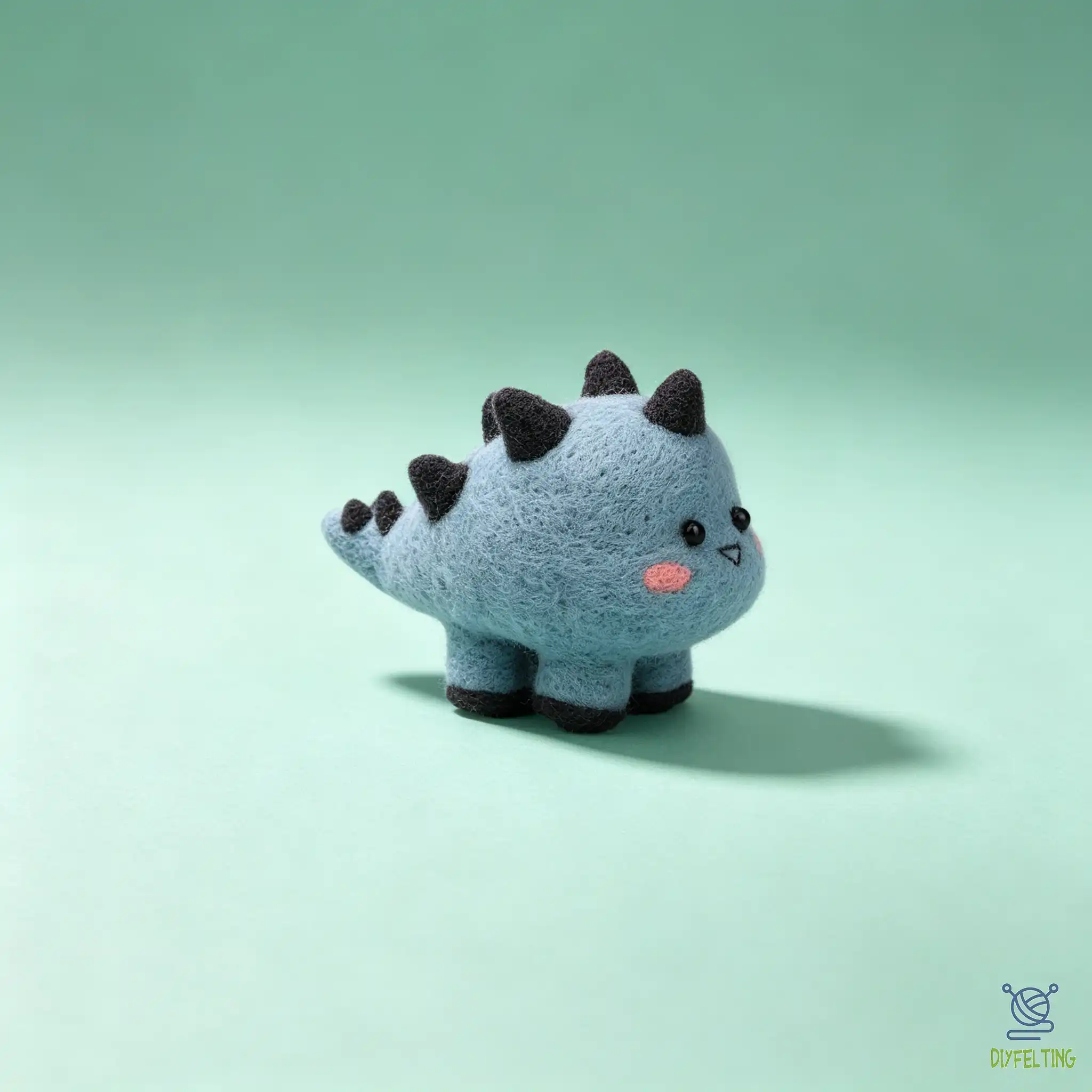 Adorable Dinosaur Felting Kit | DIY Felted Dino Keychain | DIYFELTING - Image 10