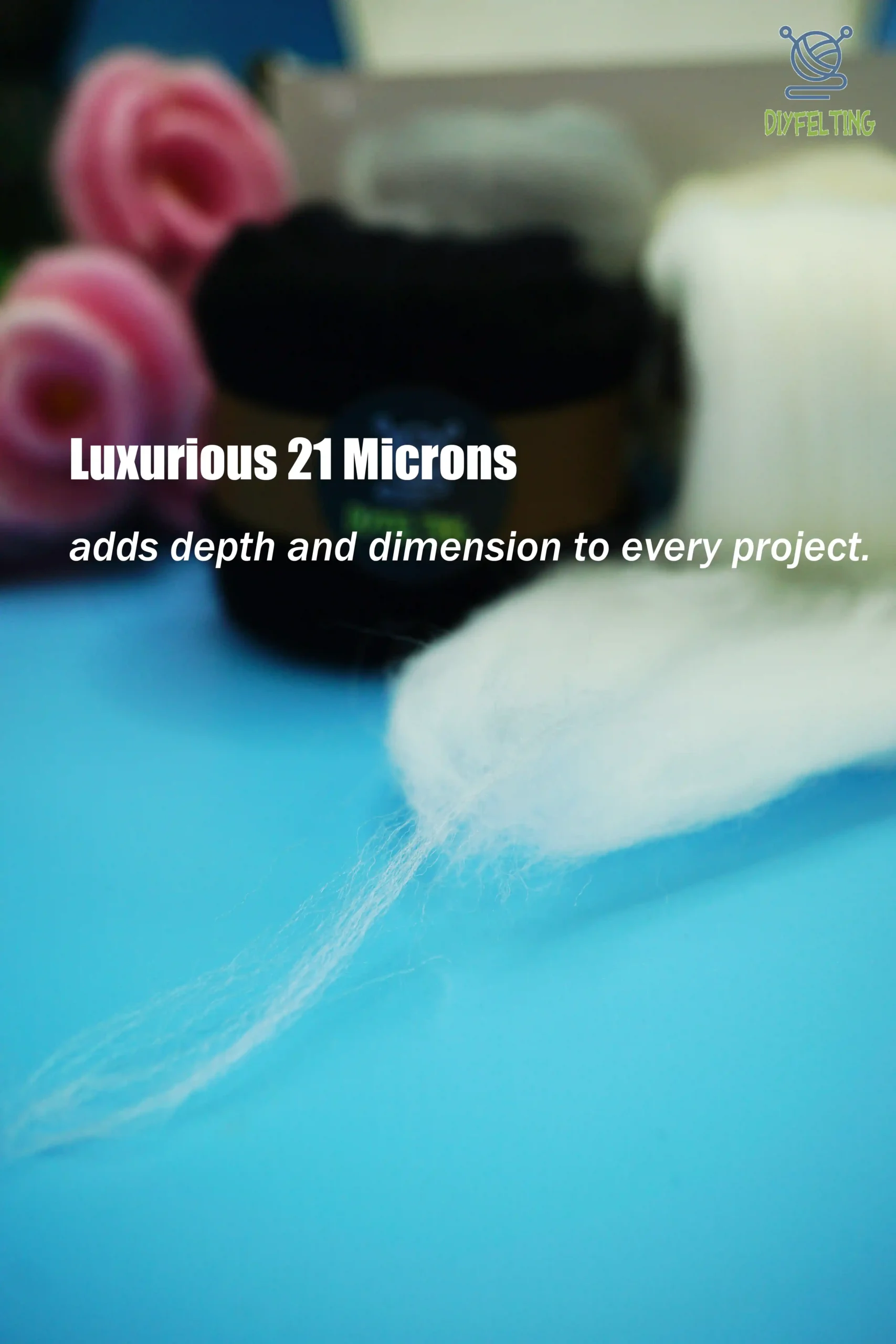Merino Wool Roving 21 Micron - 4 Color Felting Set - Image 4